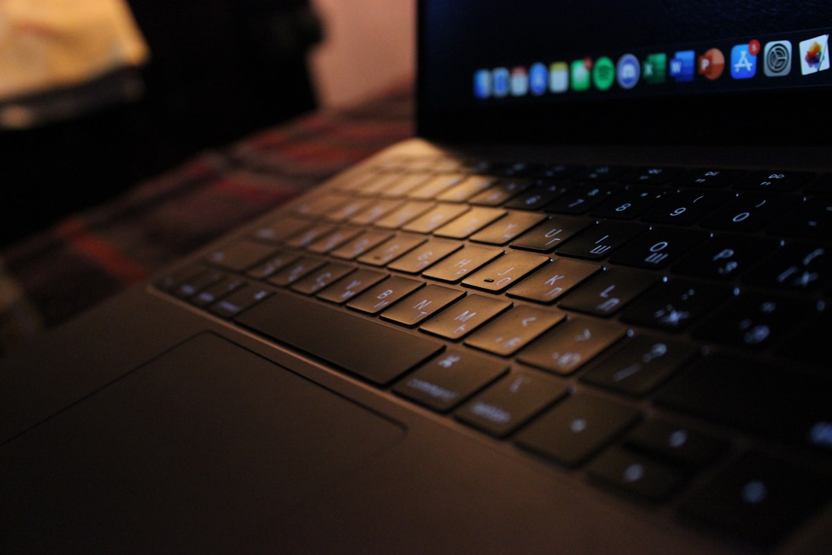black and silver laptop computer
