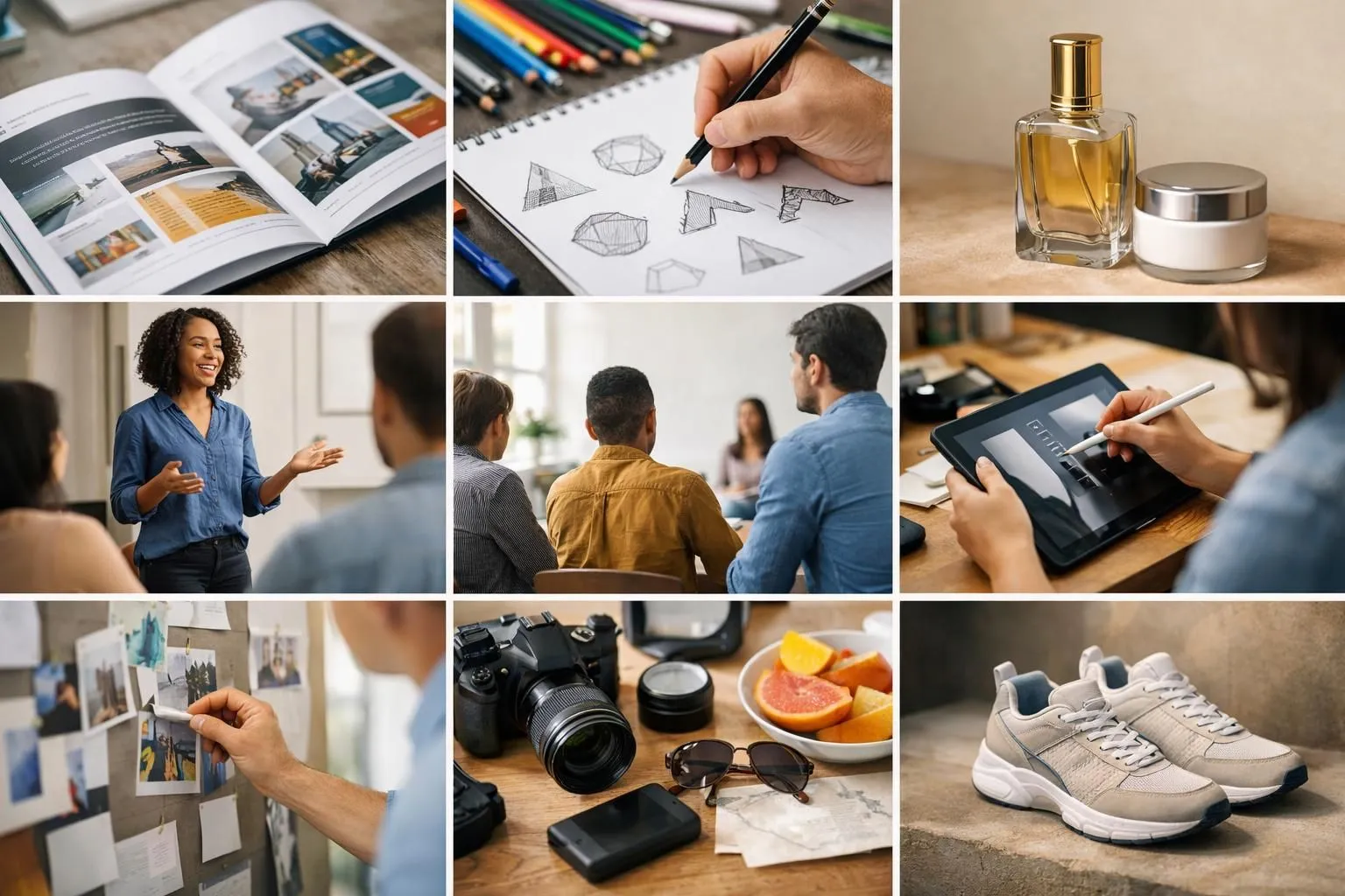 Mosaïque de photos: conseils communication visuelle efficace pour transformer votre image, avec brochures, présentations et c