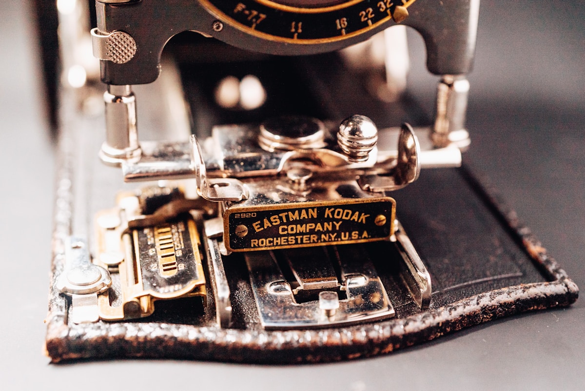 black and gold sewing machine