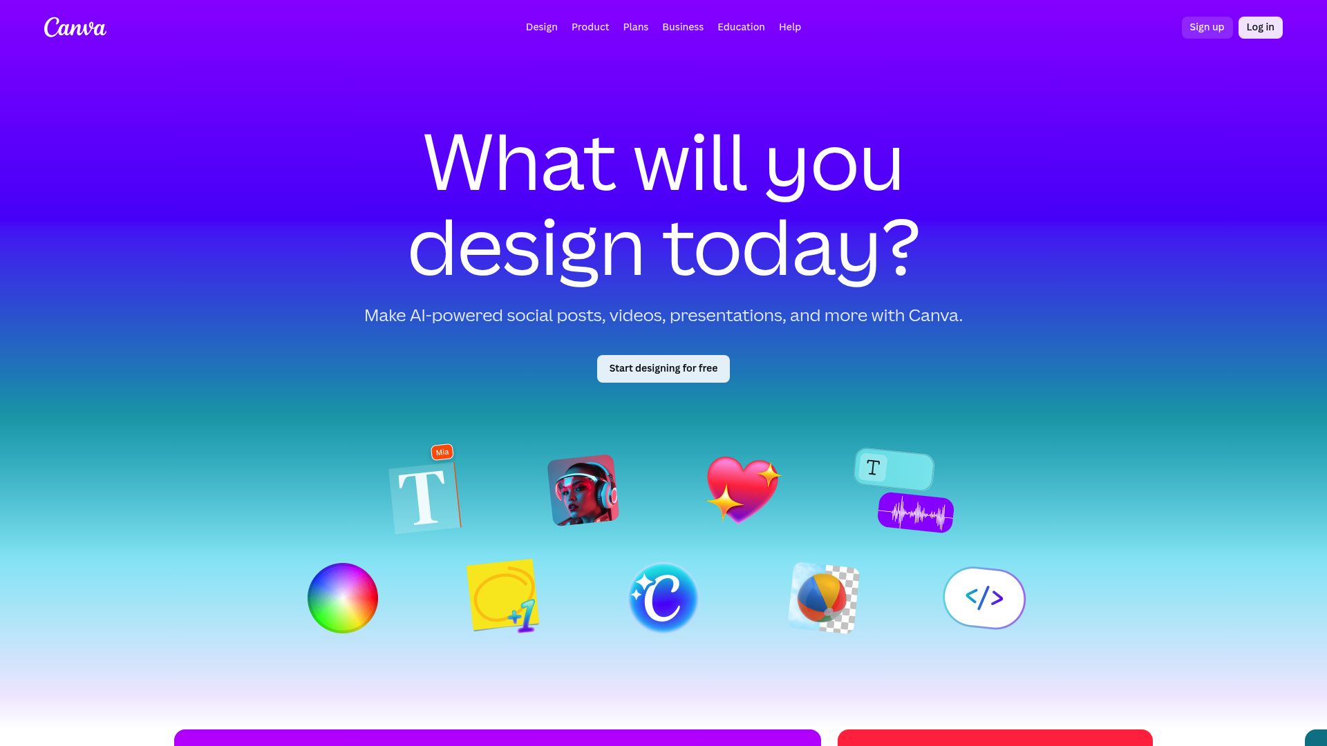 Screenshot of www.canva.com