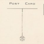 Carte postale vintage avec texte 'post card', source d'idées cartes de visite originales.