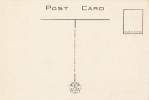 Carte postale vintage avec texte 'post card', source d'idées cartes de visite originales.