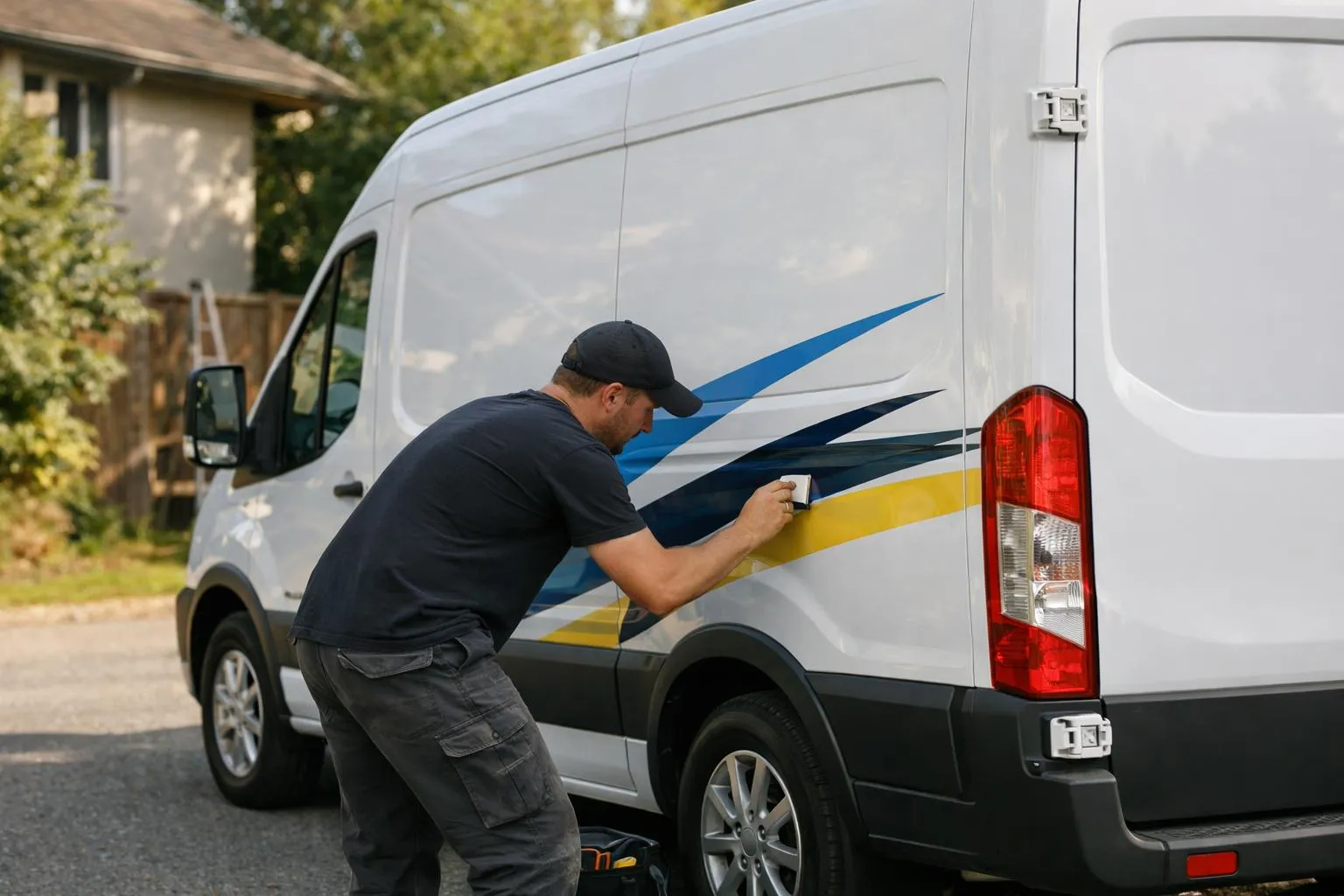 Entreprise de lettrage véhicules utilitaires, personnalisation de véhicule utilitaire avec lettrage professionnel pour une en