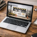 "Un ordinateur portable pour créer un site web local avec des outils de développement"