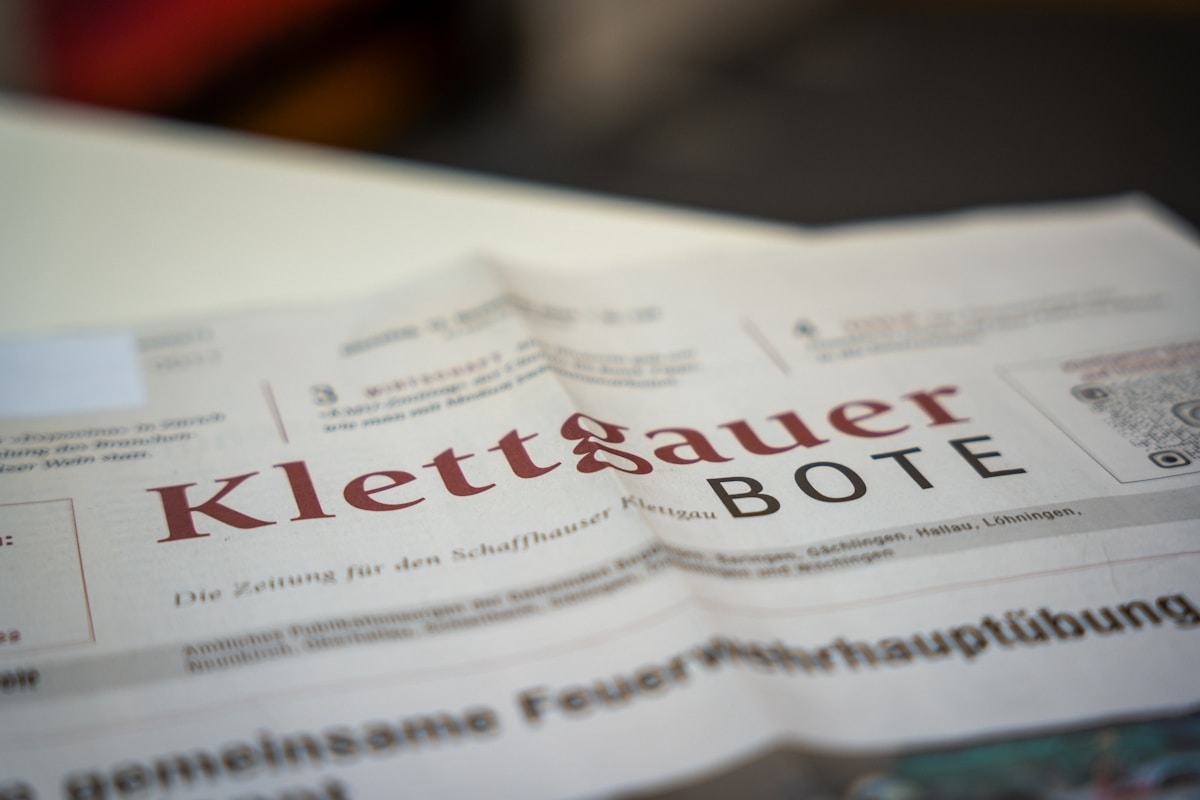 Formulaire de vote allemand avec le titre "Klettgauer Bote" en gros caractères.