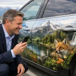 Autocollant véhicule pas cher Vaud, design personnalisé sur voiture.