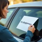 "Application autocollant publicitaire voiture par un professionnel suisse"