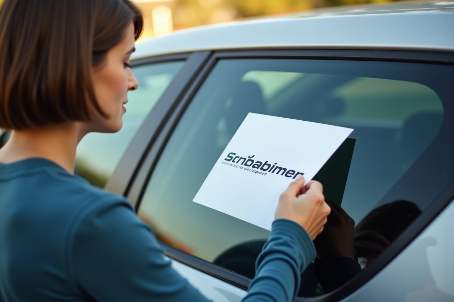 "Application autocollant publicitaire voiture par un professionnel suisse"