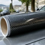 Rouleau de vinyle auto détaillé, prêt à couvrir une voiture à Lausanne.